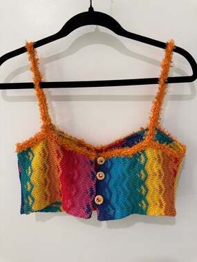 Alexis Rio Multi Knit Set: Cielo Crop Top and Kalile Mini Skirt